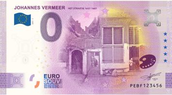 0 Euro biljet Nederland 2021 - Vermeer Het Straatje LIMITED EDITION FIP#43