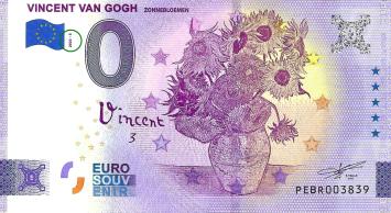 0 Euro biljet Nederland 2022- Vincent van Gogh III Zonnebloemen