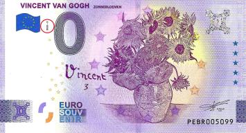 0 Euro biljet Nederland 2022 - Vincent van Gogh III Zonnebloemen (editie 2023)