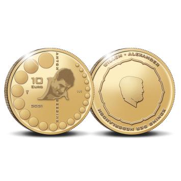 Anton Geesink 10 euro goud 2021 herdenkingsmunt proof
