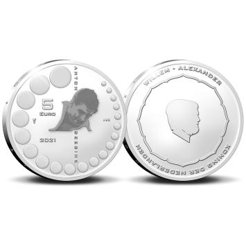 Anton Geesink 5 euro zilver 2021 herdenkingsmunt proof