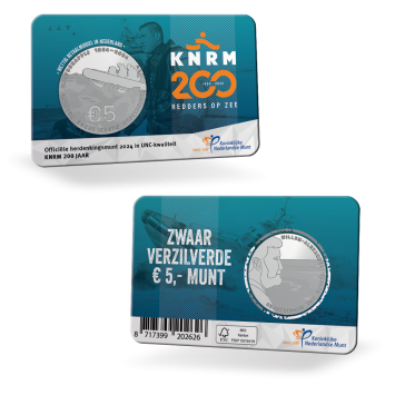 KNRM 200 jaar Vijfje 2024 UNC-kwaliteit in coincard