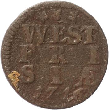 West-Friesland Duit 1716
