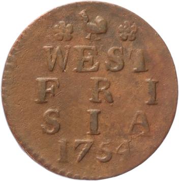 West-Friesland Duit 1754