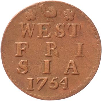 West-Friesland Duit 1754