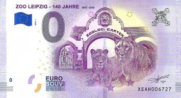 0 Euro biljet Duitsland 2018 - Zoo Leipzig I