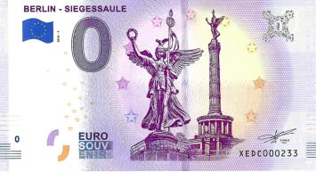 0 Euro biljet Duitsland 2018 - Berlin Siegessaule