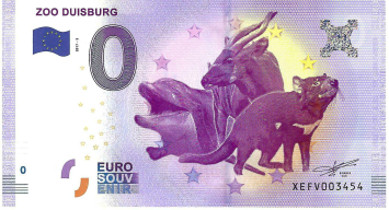 0 Euro biljet Duitsland 2017 - Zoo Duisburg