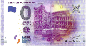 0 Euro biljet Duitsland 2017 - Miniatur Wunderland - Hamburg LIMITED