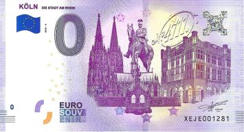 0 Euro biljet Duitsland 2018 - Köln Stadt am Rhein
