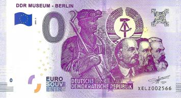 0 Euro biljet Duitsland 2018 - DDR Museum Berlin