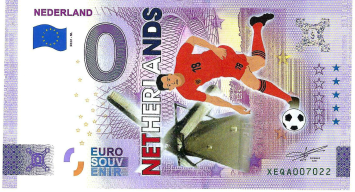 0 Euro biljet Duitsland 2022 - WK-Voetbal Qatar 2022 - Nederland COLOR