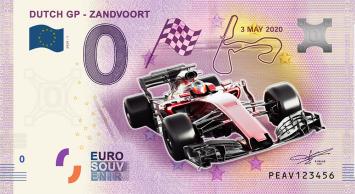 0 Euro biljet Nederland 2020 - Dutch GP Zandvoort KLEUR