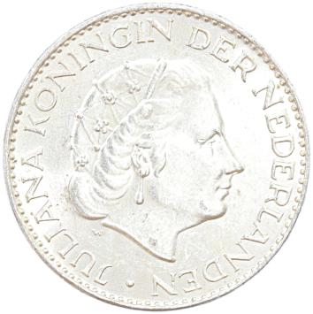 Nederland 1 gulden zilver Juliana 1000 ex.