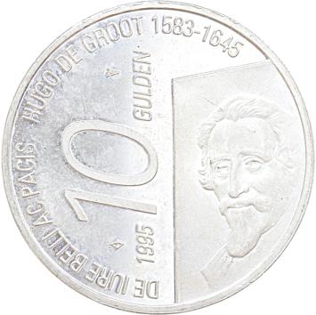 Nederland 10 gulden zilver Beatrix 500 ex.