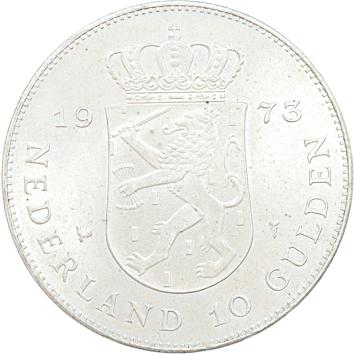 Nederland 10 gulden zilver Juliana 50 ex.