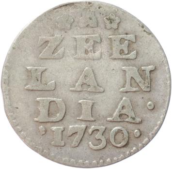 Zeeland Dubbele wapenstuiver 1730