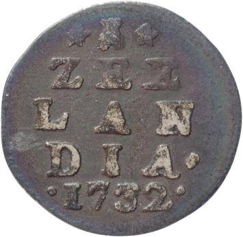 Zeeland Dubbele wapenstuiver 1732