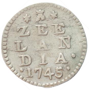 Zeeland Dubbele wapenstuiver 1745