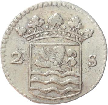 Zeeland Dubbele wapenstuiver 1745