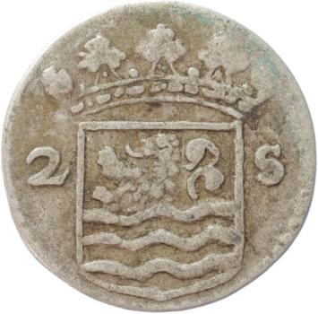 Zeeland Dubbele wapenstuiver 1750