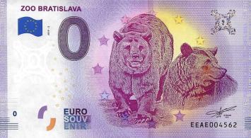 0 Euro biljet Slowakije 2019 - Zoo Bratislava
