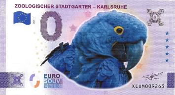 0 Euro biljet Duitsland 2023 - Zoologischer Stadtgarten - Karlsruhe
