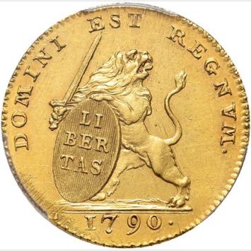 BRABANT - Lion d'or ou 14 Florins 1790 FDC